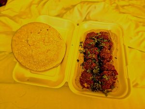 Sorry about the poor colour balance at Falafel Bar in Budapest