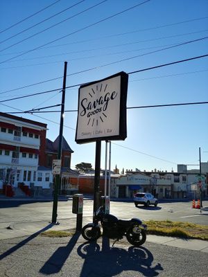 Sign at Savage Goods in El Paso