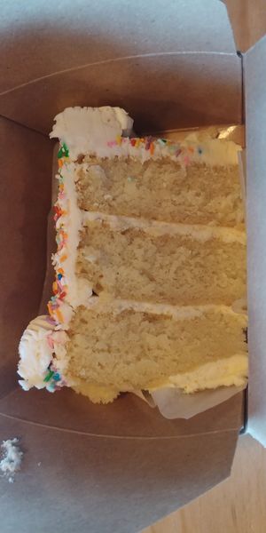 $3.00 Vegan Cake Slice: made in house at Savage Goods in El Paso