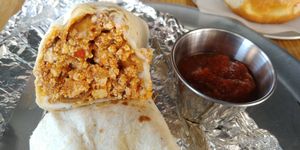 Vegan Breakfast Burrito at Savage Goods in El Paso