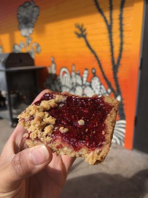 Vegan raspberry bar at Savage Goods in El Paso