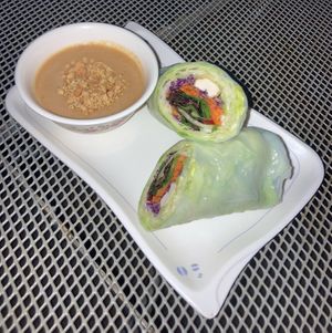 Yummy tofu rolls with peanut sauce at Phuket Thai Restaurant in Louisville