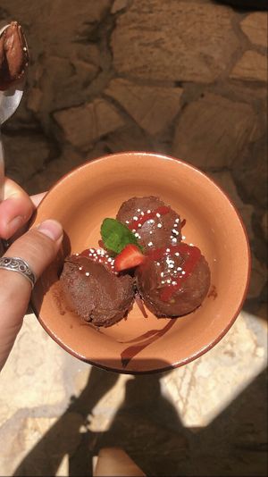 Chocolate pud  at Hierba Dulce in Oaxaca