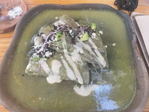 Enchiladas at Hierba Dulce in Oaxaca
