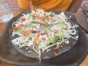 Tlayuda sencilla at Hierba Dulce in Oaxaca