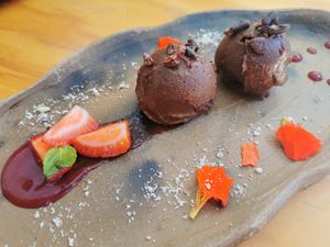 Mousse at Hierba Dulce in Oaxaca