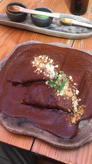 Enchilada Mole  at Hierba Dulce in Oaxaca