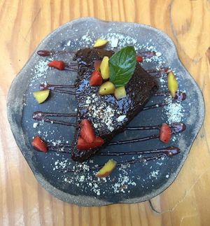 Chocolate cake   at Hierba Dulce in Oaxaca
