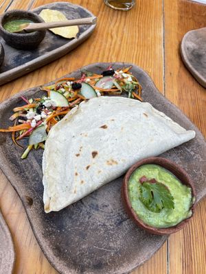 Empanadas. With squash and mushroom. Favourite dish .    at Hierba Dulce in Oaxaca