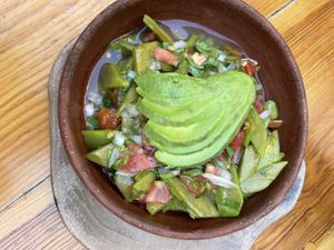 Cactus salad   at Hierba Dulce in Oaxaca