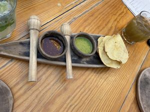 On the house we all get this to start   at Hierba Dulce in Oaxaca