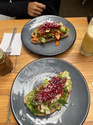 Avo Bread & another bread j forgot  at Hierba Dulce in Oaxaca