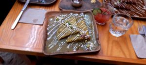Enchilada, no pica y es muy rica. at Hierba Dulce in Oaxaca