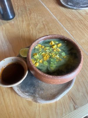 Sopa de guía   at Hierba Dulce in Oaxaca