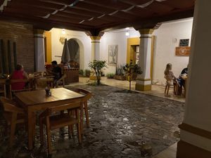 The dining space at Hierba Dulce in Oaxaca