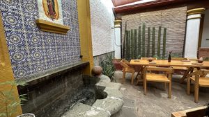 Elegant patio  at Hierba Dulce in Oaxaca