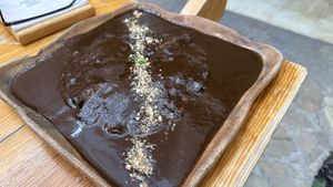 Enmoladas   at Hierba Dulce in Oaxaca