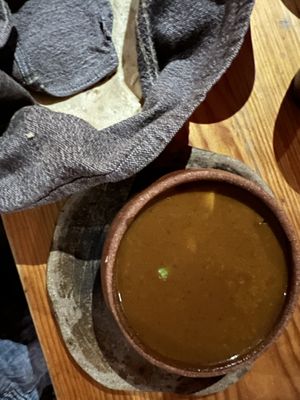 Almond mole   at Hierba Dulce in Oaxaca