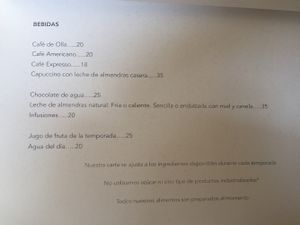 Menu3 at Hierba Dulce in Oaxaca