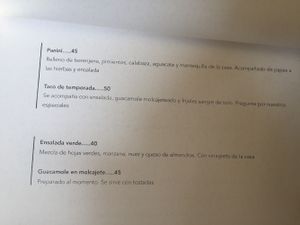 Menu2 at Hierba Dulce in Oaxaca