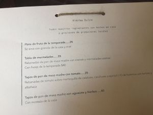 menu4 at Hierba Dulce in Oaxaca