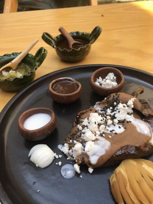 Chile relleno at Hierba Dulce in Oaxaca
