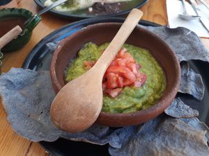 The guacamole at Hierba Dulce is not any guacamole, it is very tasty and flavourful. A treat, not just any starter at Hierba Dulce in Oaxaca