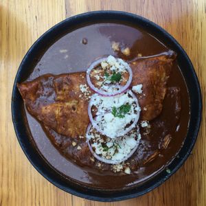 enchilada at Hierba Dulce in Oaxaca