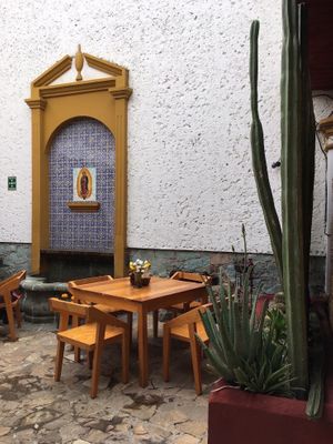 courtyard at Hierba Dulce in Oaxaca
