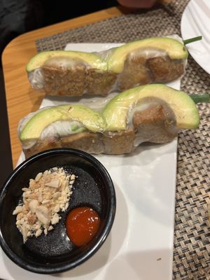 Avocado/tofu spring rolls  at Peak of Asia in Breckenridge