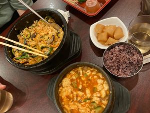 Vegetable Tofu(no egg)/Vegetable Dolsot(no egg) at Dae Jang Geum Tofu House in Daly City