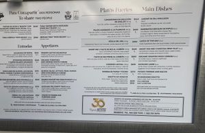 Outside posted menu. Right side at Cafe Des Artistes in Puerto Vallarta