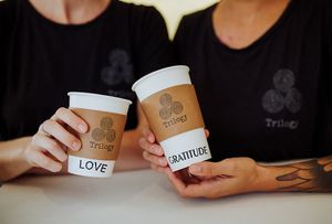 Serving love and gratitude daily.  at Trilogy Coffee in Kilauea