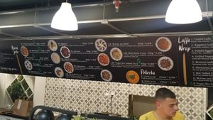 Menu at Hummus and Couscous Bar - Aupark Mall in Bratislava