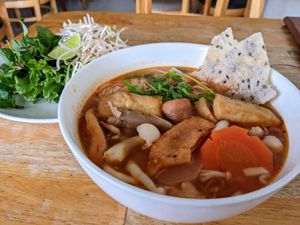 Mì Quảng at Phap Duyen Mon An Chay in Mui Ne