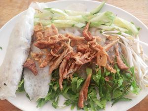 Some type of spring rolls 1.2$ at Phap Duyen Mon An Chay in Mui Ne