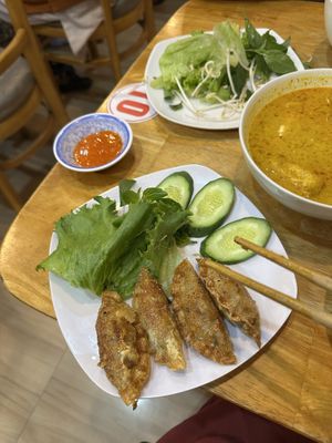 Wantans great  at Phap Duyen Mon An Chay in Mui Ne