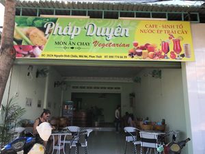 Front of the restaurant  at Phap Duyen Mon An Chay in Mui Ne