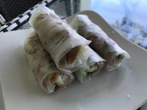Fresh vegan spring rolls  at Phap Duyen Mon An Chay in Mui Ne