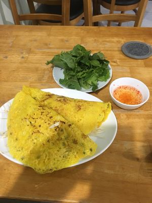 Banh Xeo at Phap Duyen Mon An Chay in Mui Ne