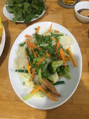 Stir fry veggie noodles at Phap Duyen Mon An Chay in Mui Ne