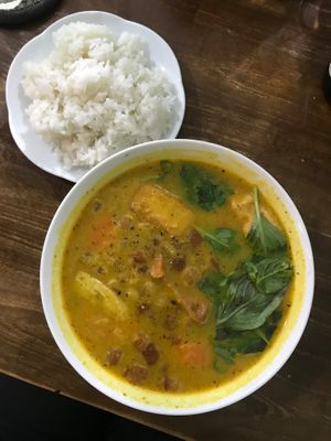 Curry which was more like a soup, tasted nice though at Phap Duyen Mon An Chay in Mui Ne