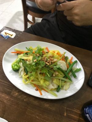 Stir fried noodles at Phap Duyen Mon An Chay in Mui Ne