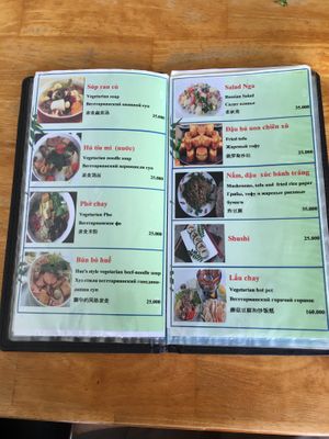 Speisekarte at Phap Duyen Mon An Chay in Mui Ne
