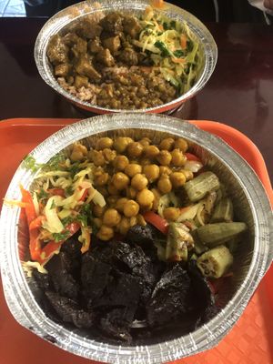 Curry and jerk seitan  at Caribreeze in Spring Valley