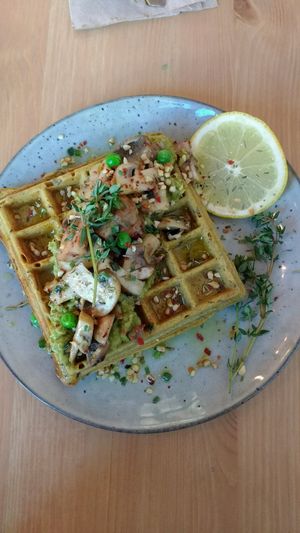 savory waffle at Aureen Green in Berlin