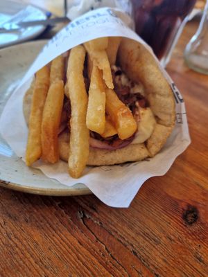 Jackfruit gyros at The Real Greek in Windsor