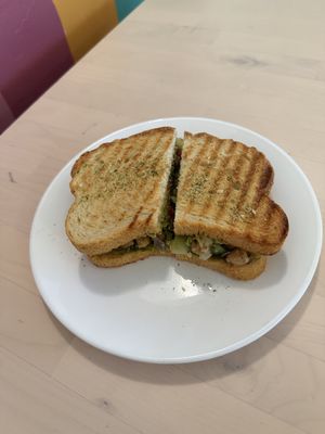 Avocado Chickpea Sandwich  at Three Ladies Cafe in Davis