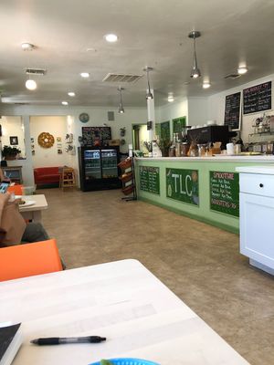 Front counter at Three Ladies Cafe in Davis
