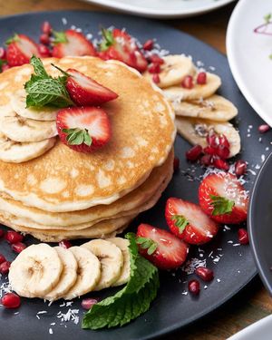 pancakes at Seeds for the Soul in Edinburgh